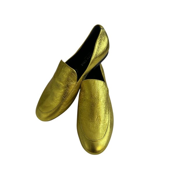 KENNETH COLE Women's Gold Metallic Loafers Flats Size 5.5 - Picture 2 of 9